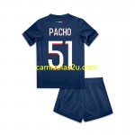 Camisolas de futebol Paris Saint-Germain Willian Pacho 51 Criança Equipamento Principal 2024/25 Manga Curta